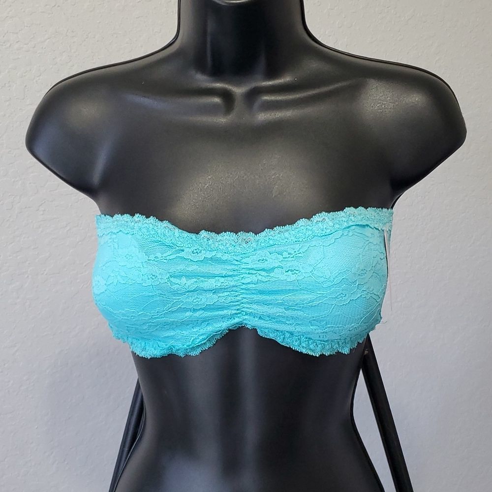 Anemone Light Blue All Over Lace Bandeau Size Medium/Large
